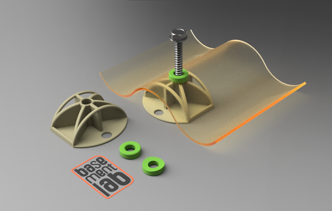 Spacer for fixing corrugated metal roofing sheet - Distanziatore per posa tetti in lamiera ondulata