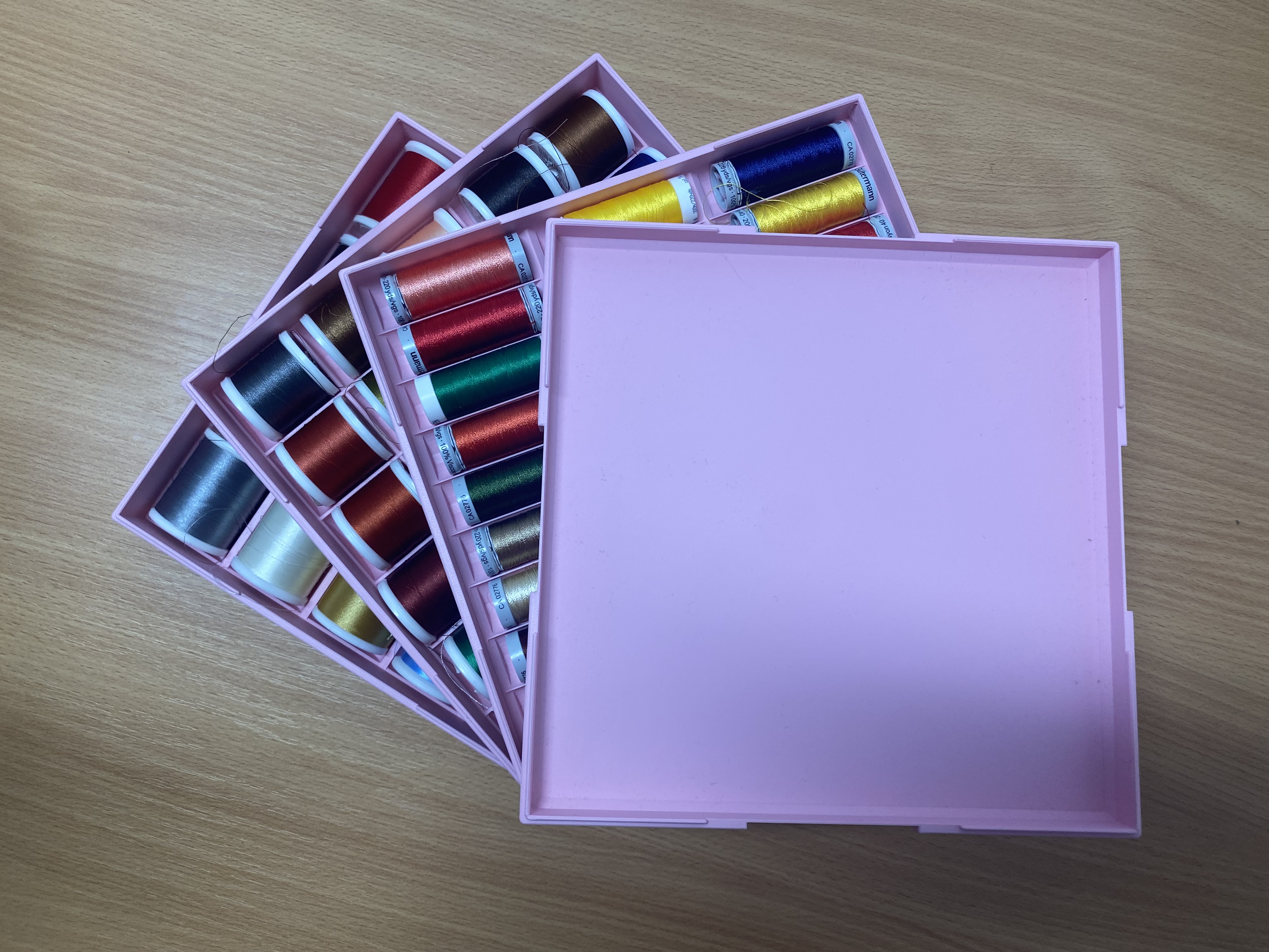 Modular Stackable Embroidery Thread Spool Organizer/Box/Tower