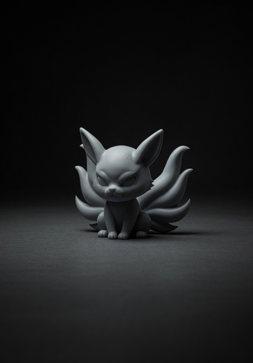 Mini kurama nine tailed figurine