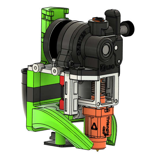Ultralight Print heads for use with Full Frontal Gantry mod on Rat Rig printers