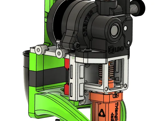 FFG Ultralight Print Heads and INDX mount for use with Full Frontal Gantry mod on Rat Rig printers