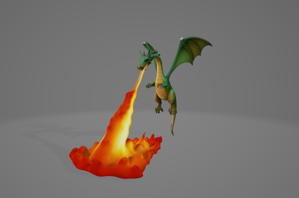 Drago sputa fuoco (fire rev.)