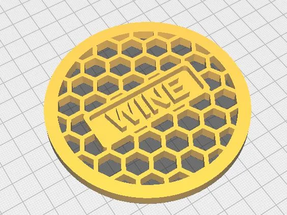 Honeycomb coaster with name