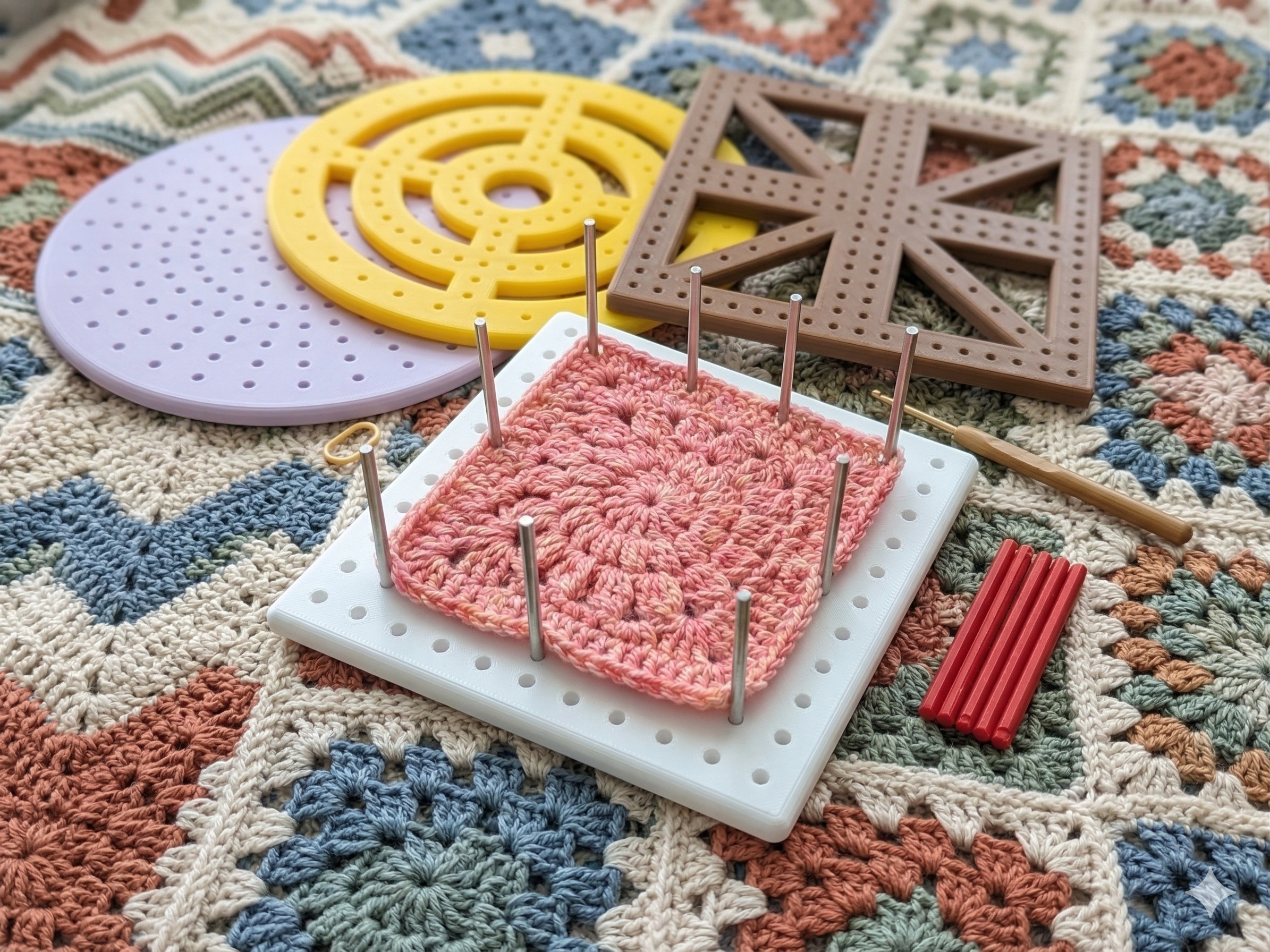 Assorted Sized Crochet Blocking Board