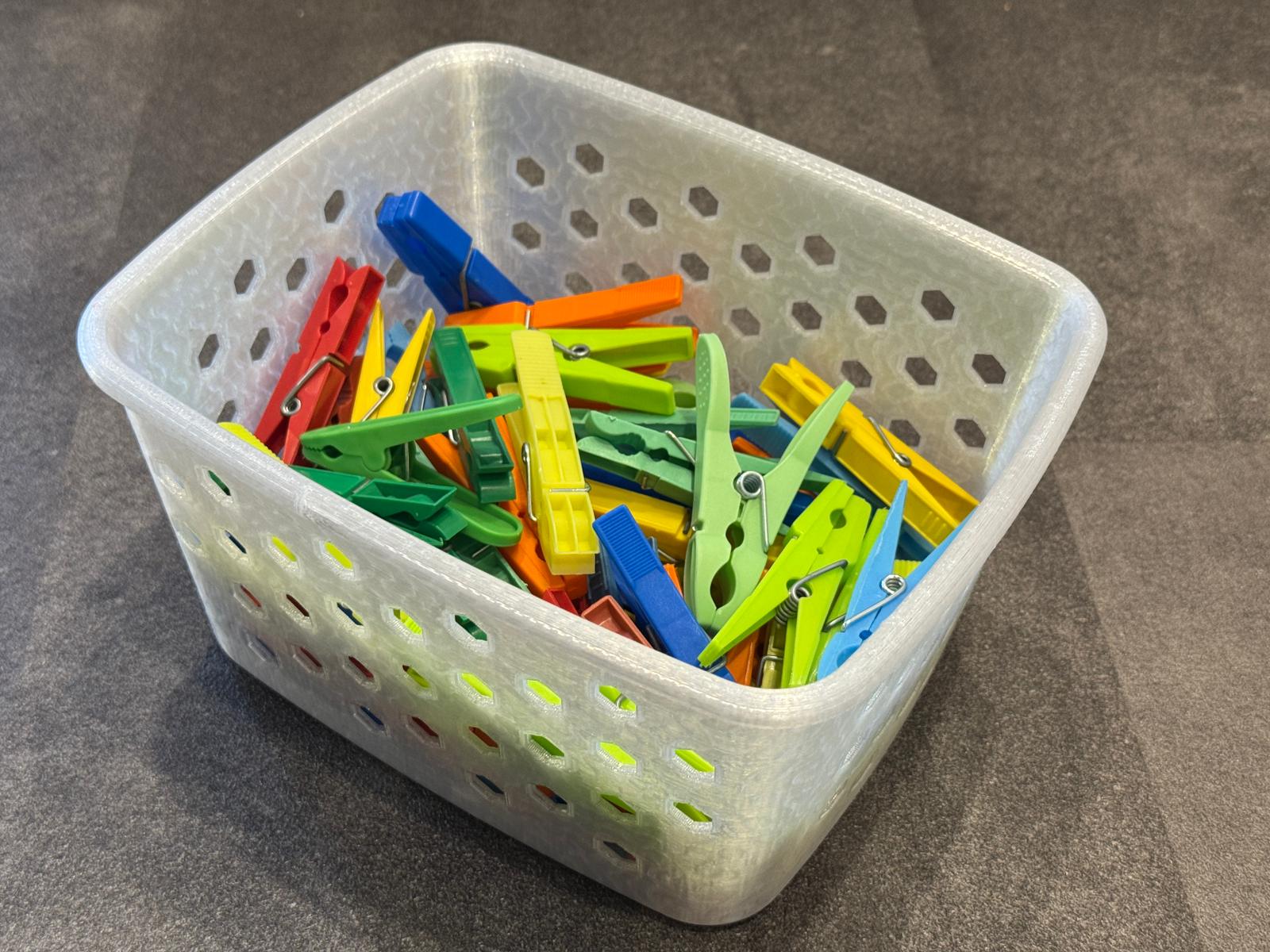 Clothes Pegs Basket