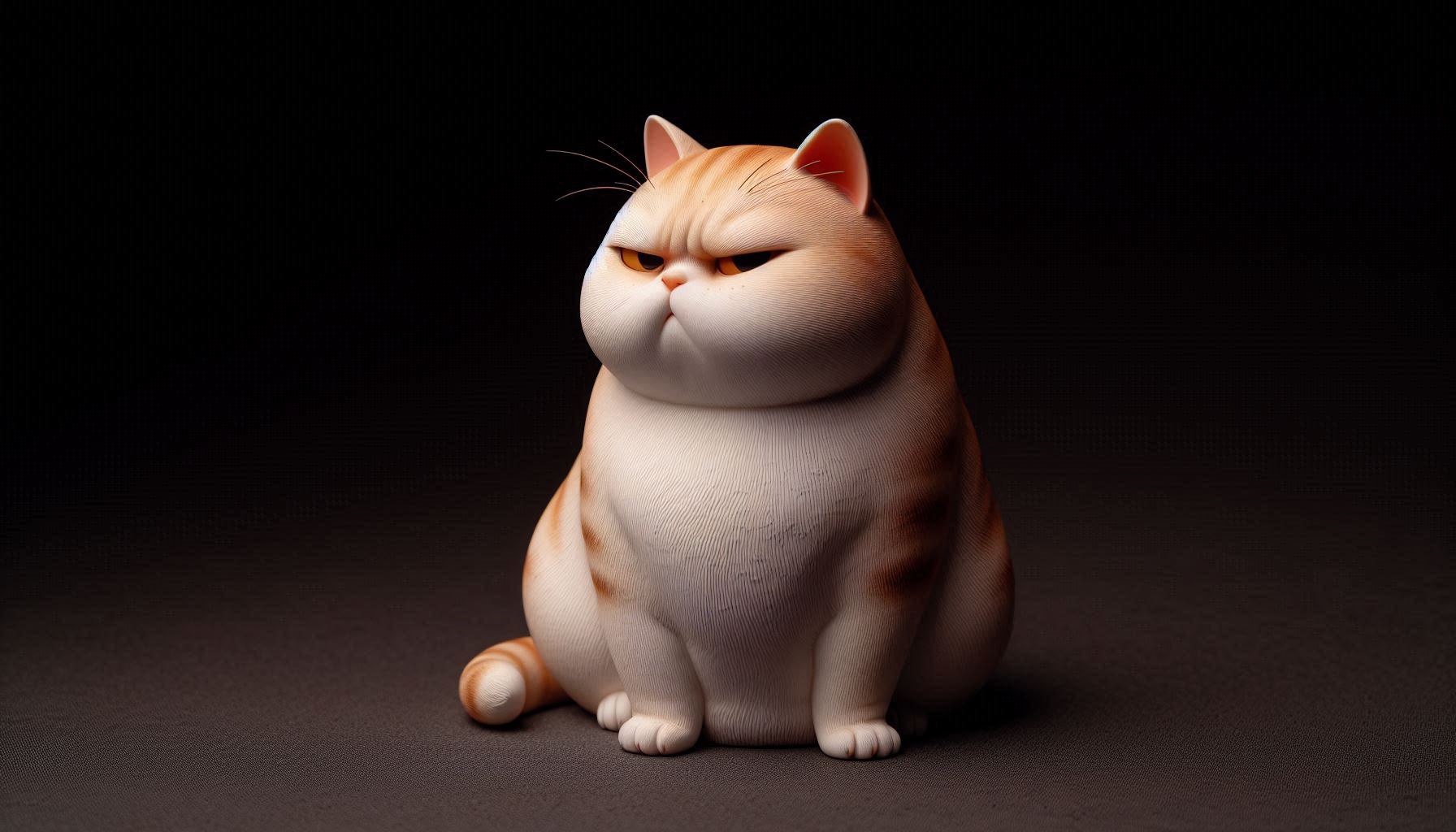 Angry fat cat