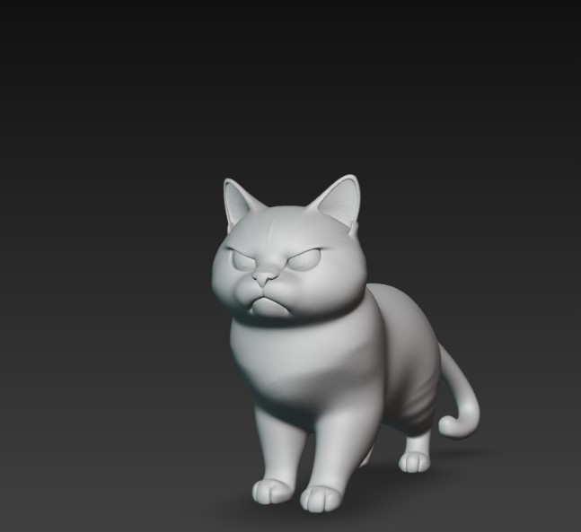 Miniatura 2 do modelo 3D angry cat