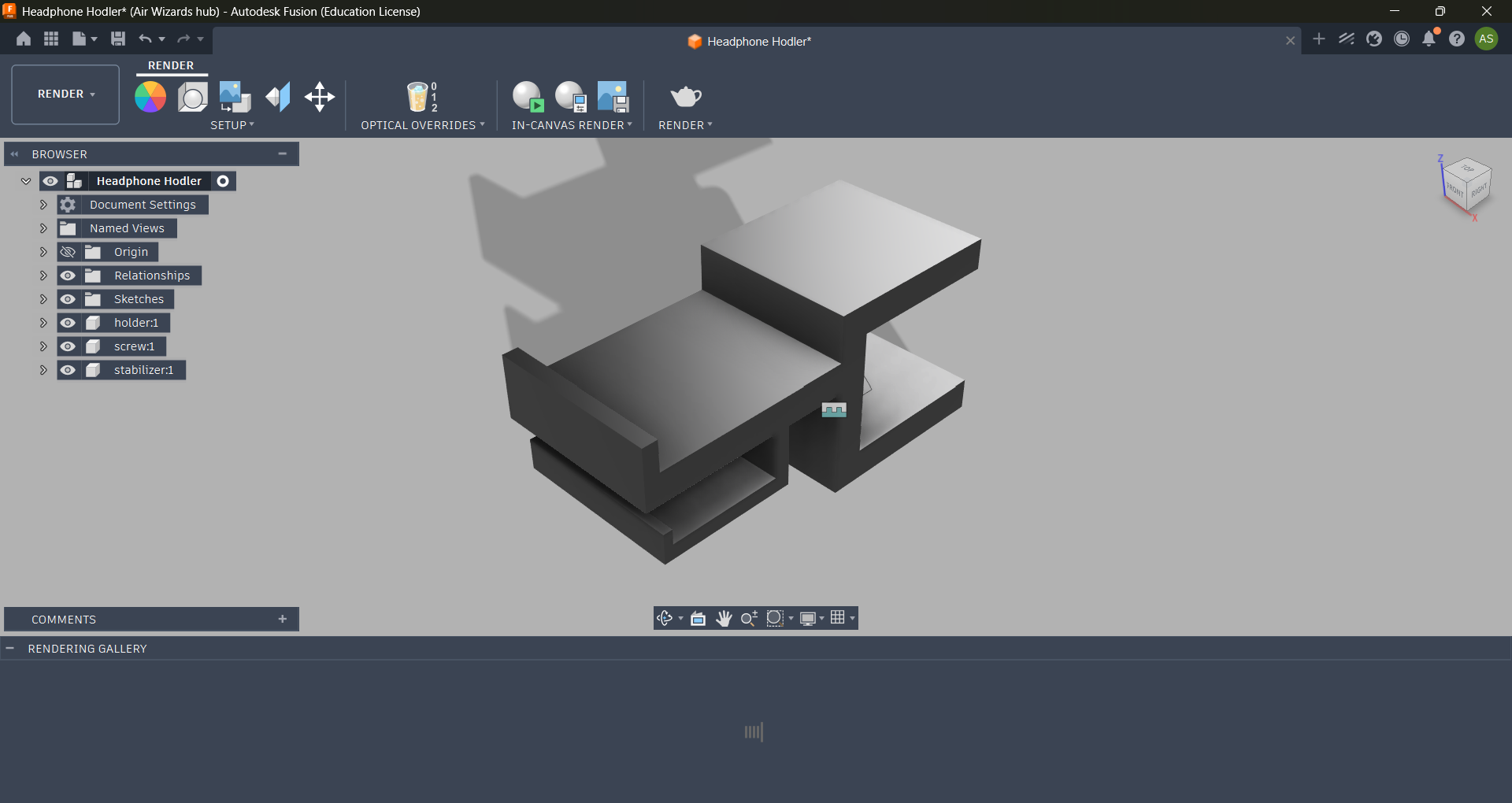 Miniatura 2 do modelo 3D HeadPhone Holder