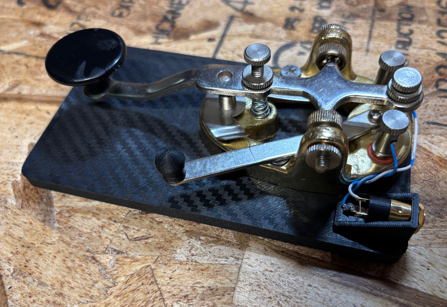 Morse Code Straight Key Base & Shorting Bar Knob