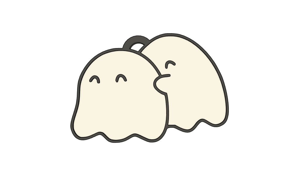Hugging ghosts keychain