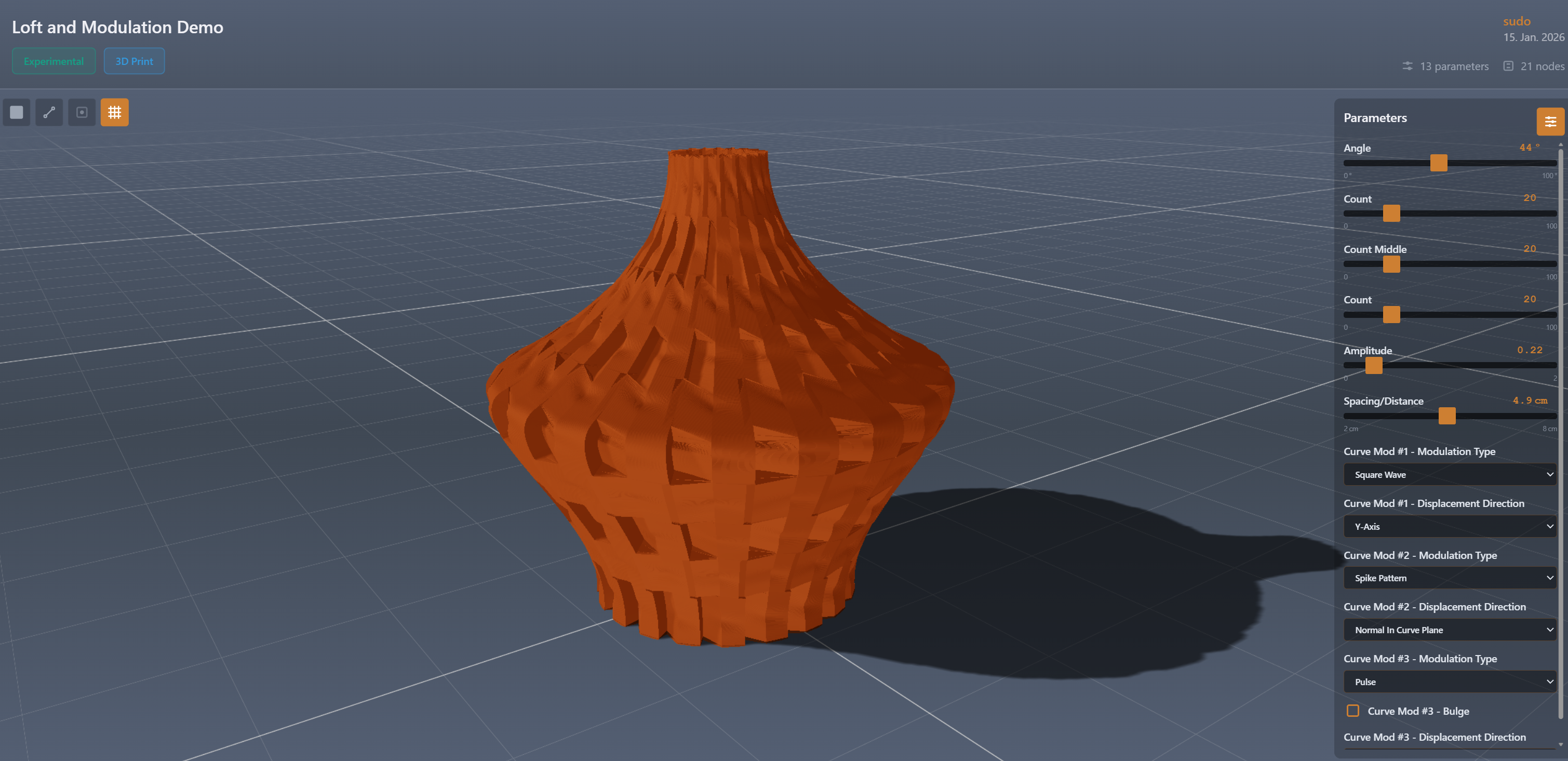 Parametric Lampshade on Gerridaj [Demo]