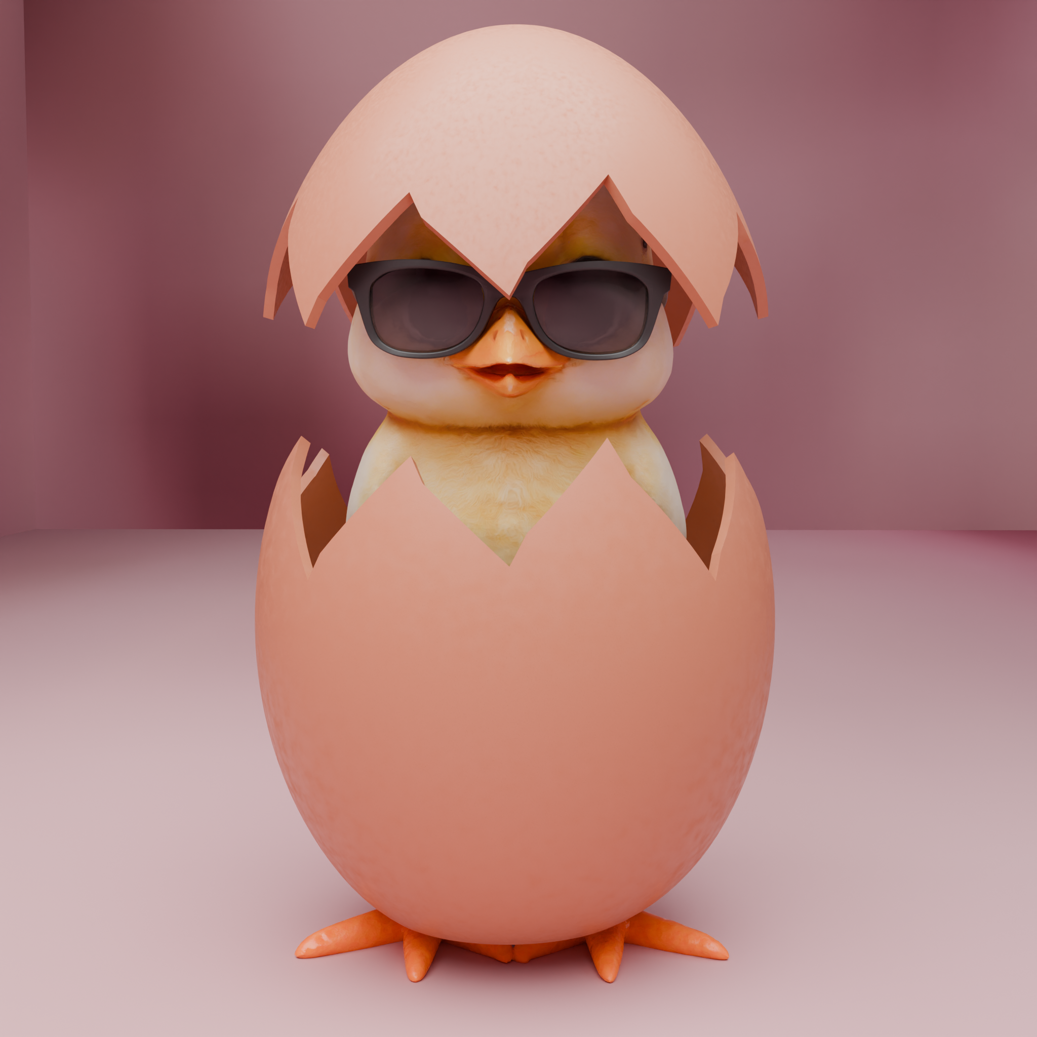 Miniatura 3 do modelo 3D Moving Easter Egg With Chick