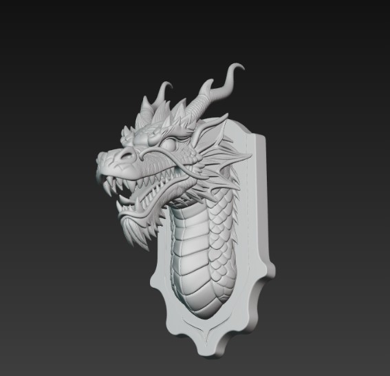 dragon head wall trophy — miniatura 2