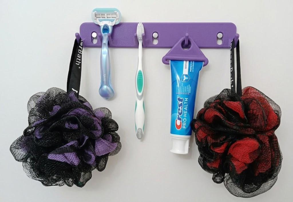 Shower Organizer Rack with Hanging Toothpaste Squeezer