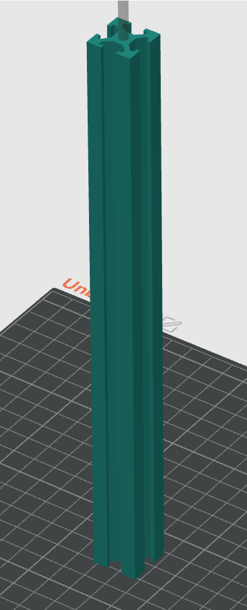 Modified T-Nut Rail - 20x20mm System Profile