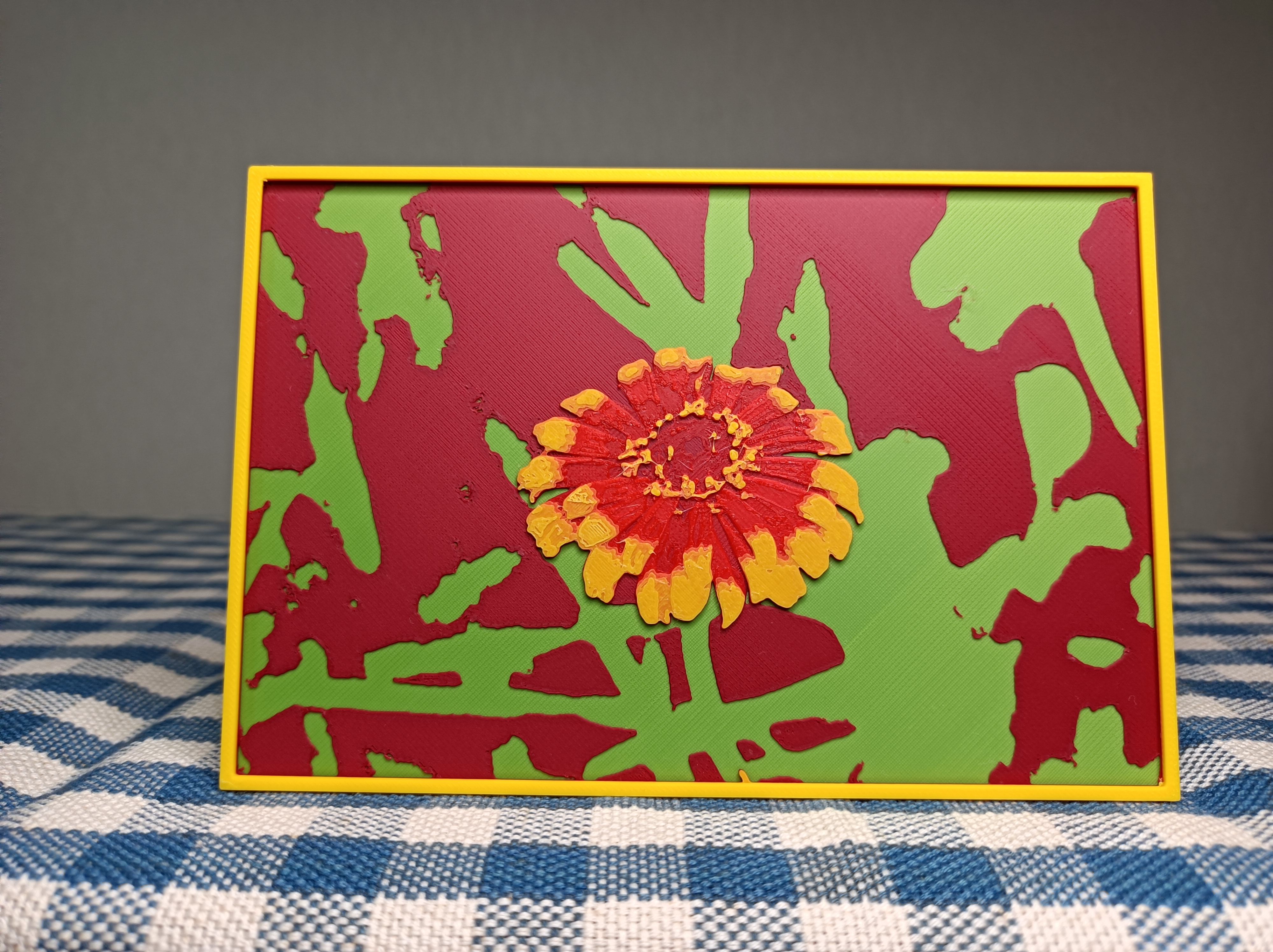 Zinnia(No.3) flower HueForge