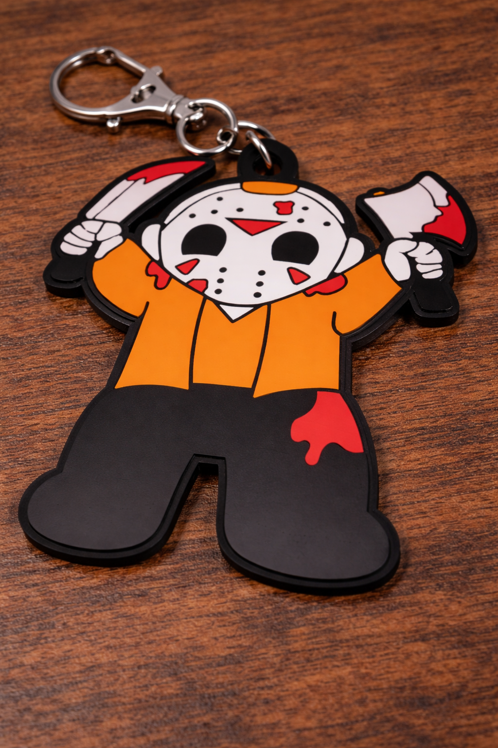 Horror Mask Slasher Keychain - Scary Movie Inspired Keychai