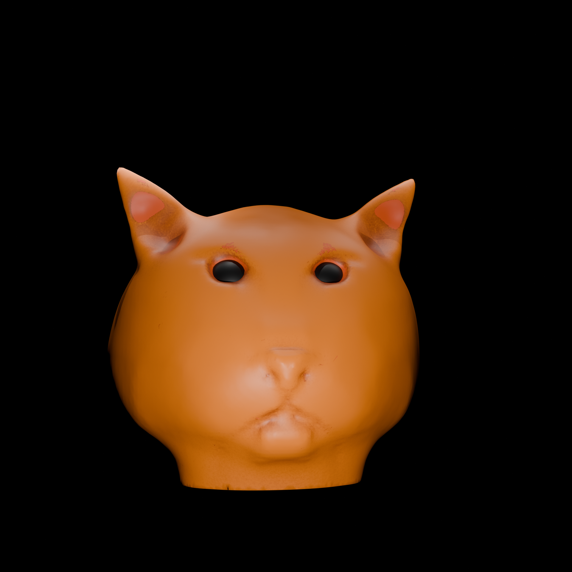 Cat Head - no supports 3D model
