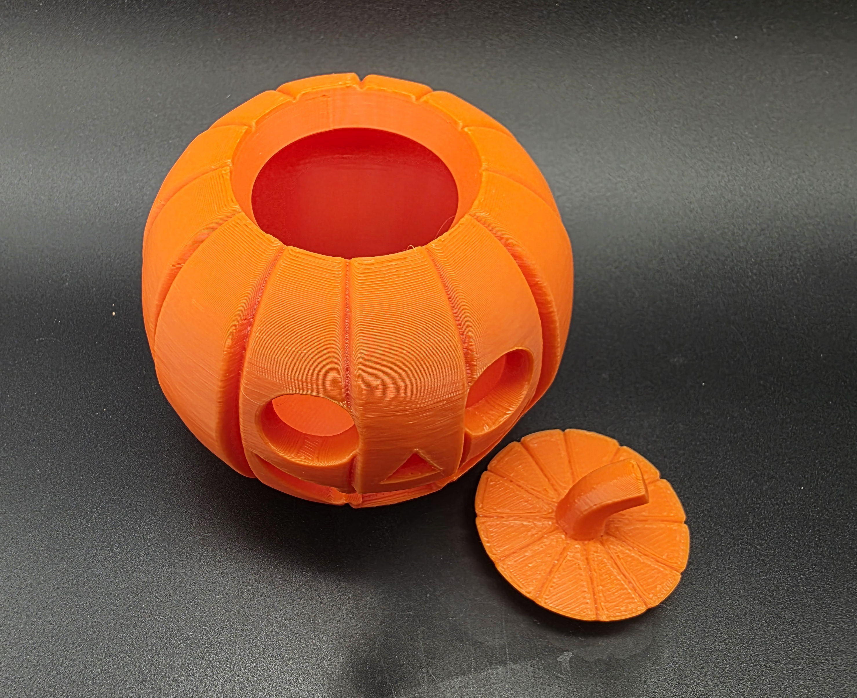 Big-Eye Jack-o-Lantern w/Lid LED Tea Light Holder — miniatura 9