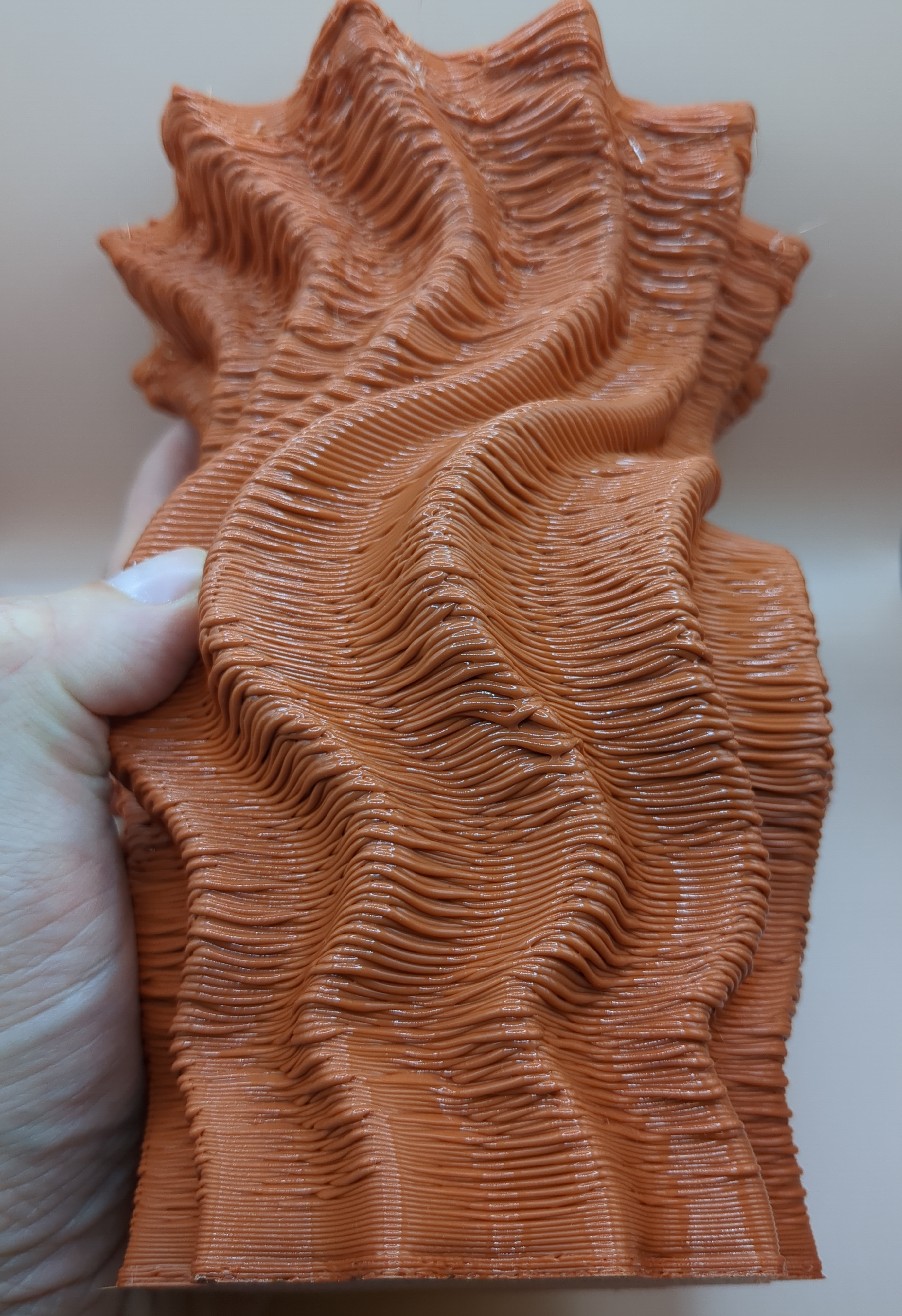 Artistic twister copper vase