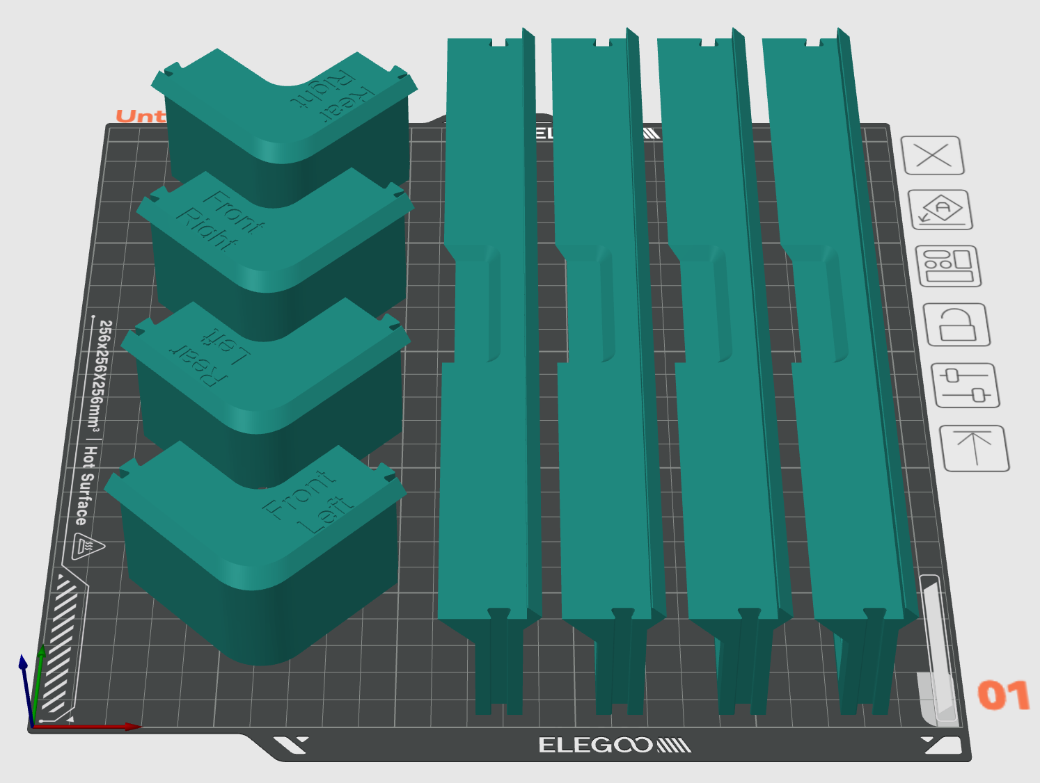 Elegoo Centauri Carbon Riser - Pre-Arranged Plate 3D model thumbnail