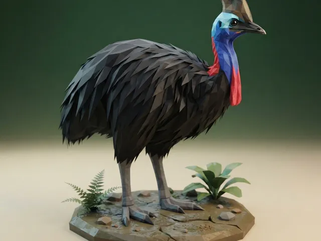Low Poly Cassowary