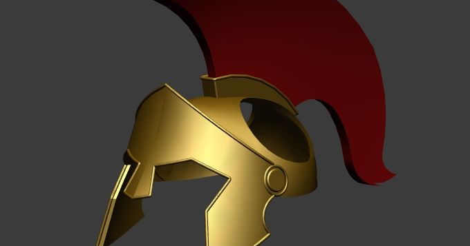 spartan helmet 2.0 (for cats) by Randall Krall | Download free STL model | Printables.com - 3D model önizlemesi