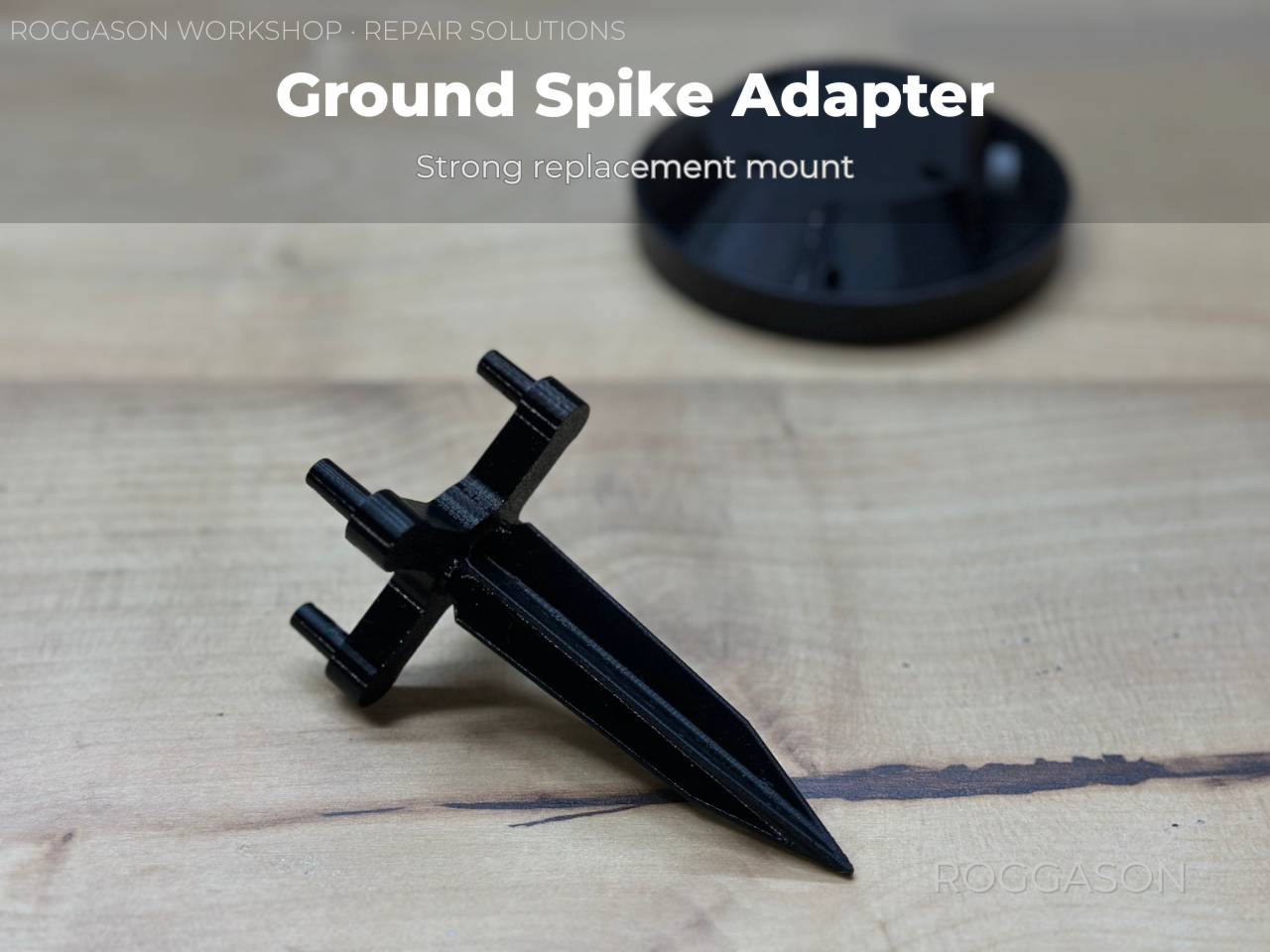 Solar Garden Light Ground Spike with 4-Pin Adapter