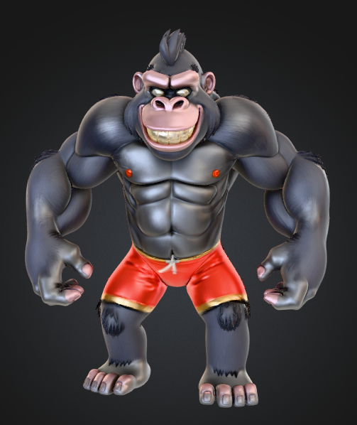 Gorila Aventurero Cartoon – Figura Original
