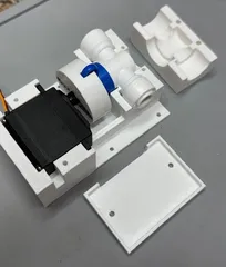 Servo-actuated inline water valve for 3/8 inch tubing