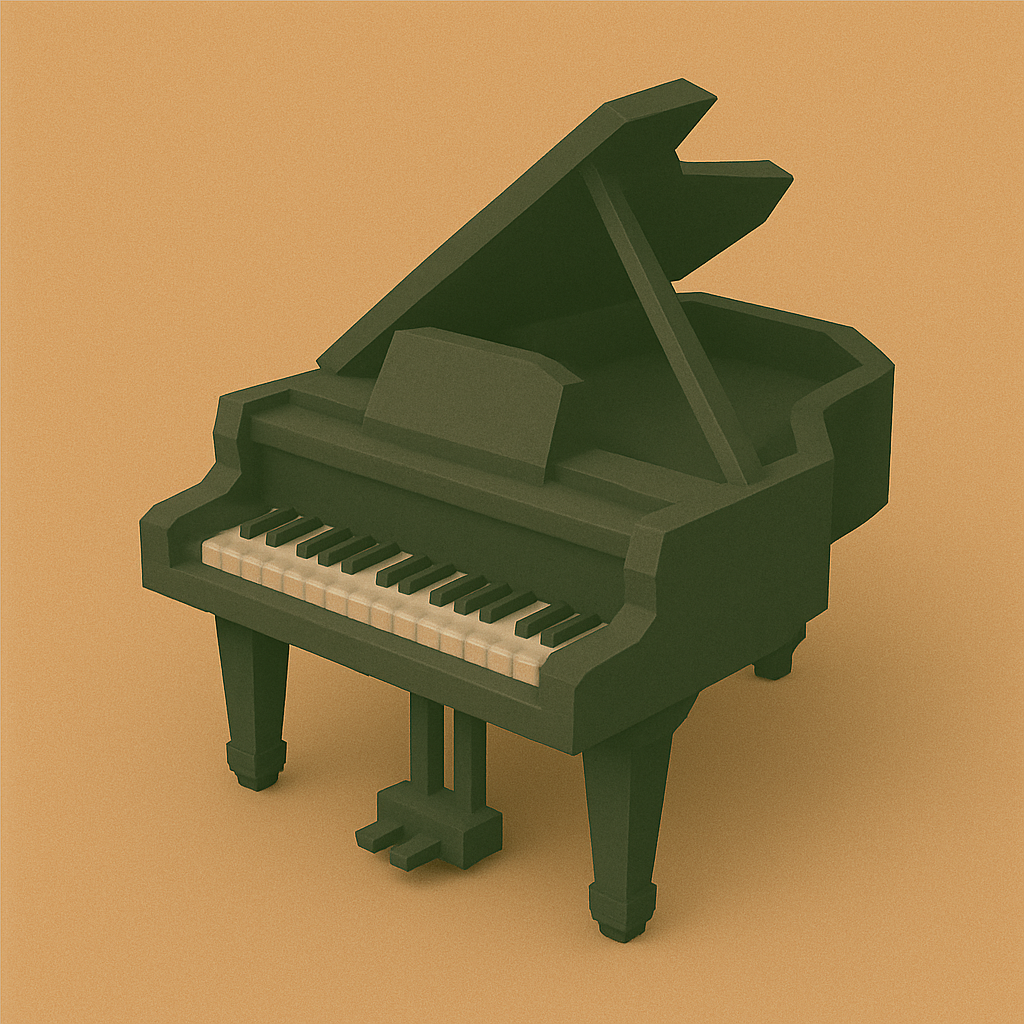 Low Poly Grand Piano