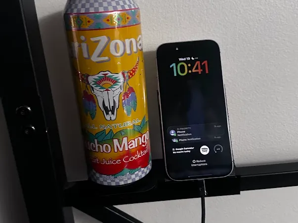 Headboard Shelf Phone Stand