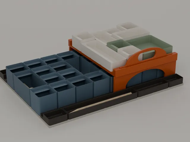 Drawer Loft – Sliding Second Level for Deep Drawers (Gridfinity-Compatible), Slide Instead of Lift
