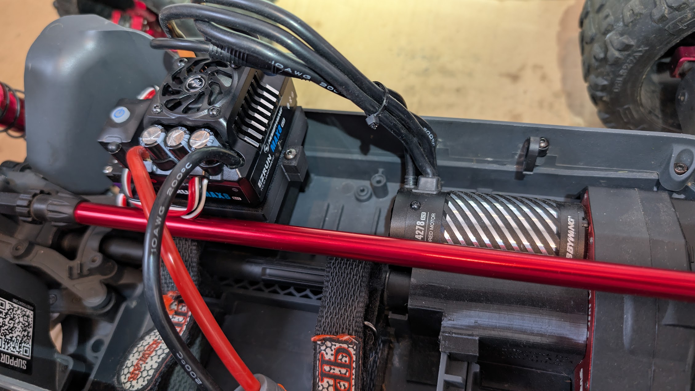 Max8 ESC mount for Arrma 4s receiver box