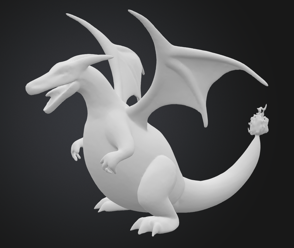 Uncolored Fat Charizard