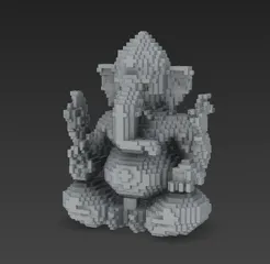 Lord Ganesh Pixels 8-Bit