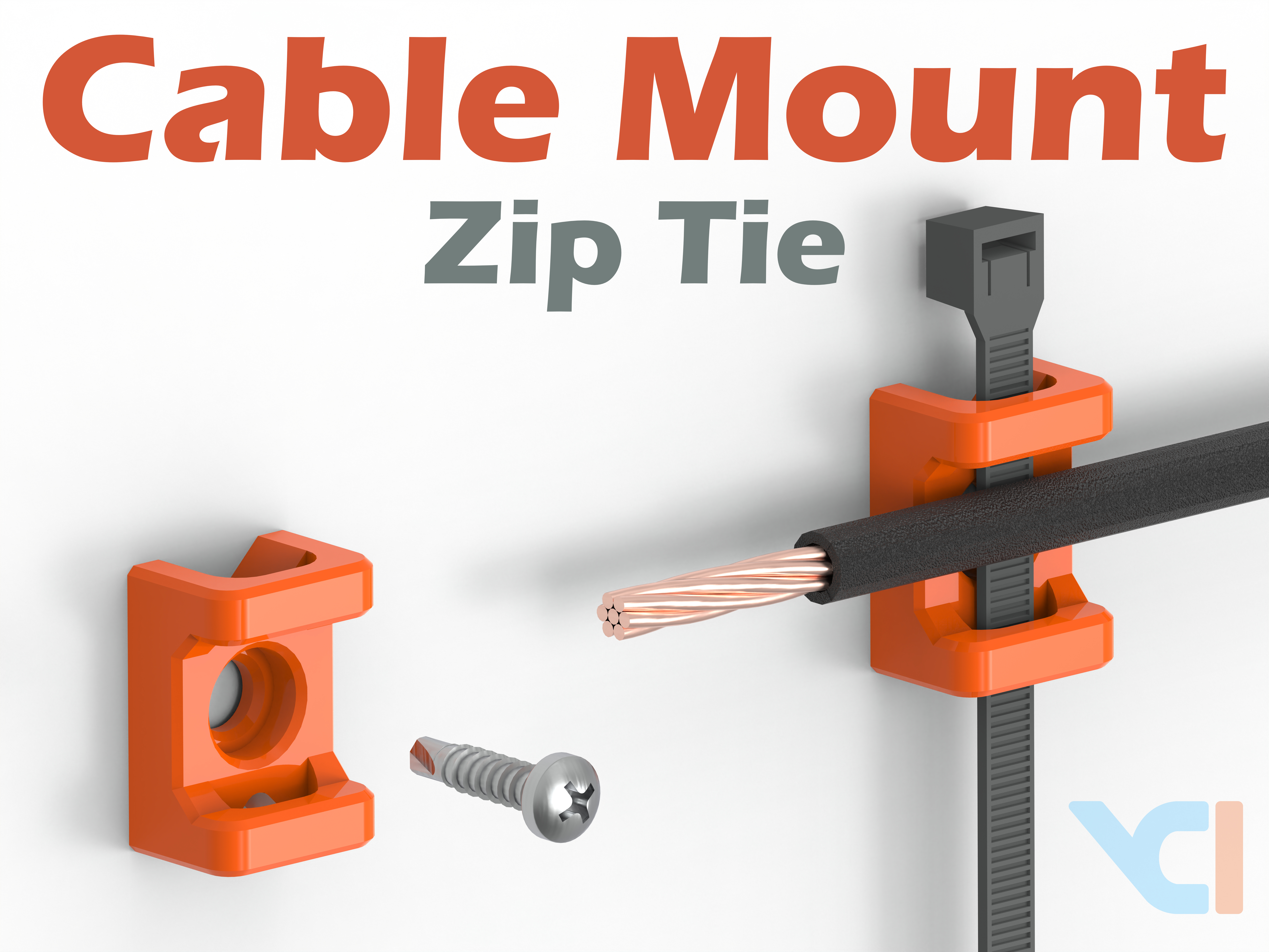 Cable Zip Tie Mount - Slim
