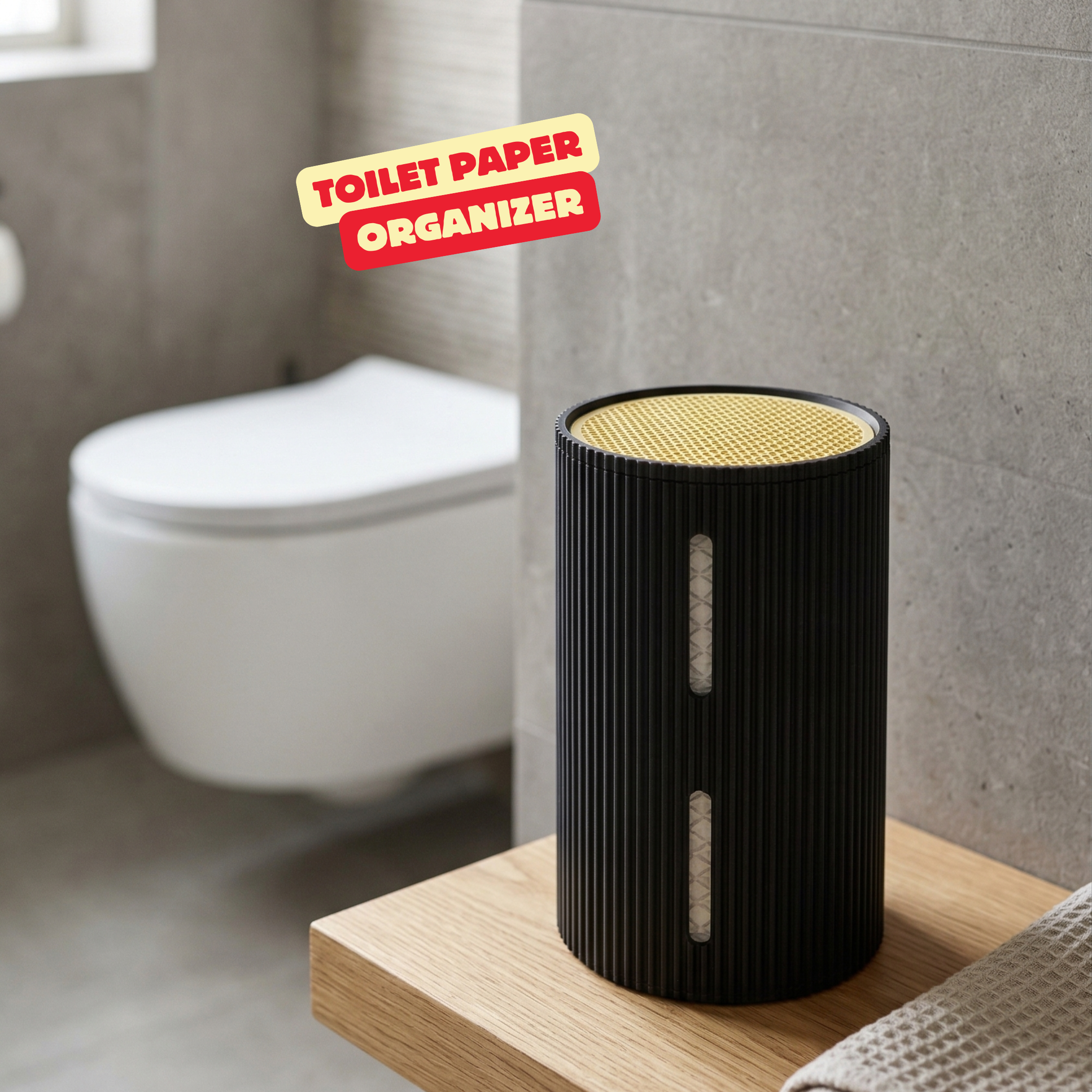 HITAMO - TOILET PAPER ORGANIZER / BATHTOOM DECOR / HOMEDECOR / MODERN DECOR / ORGANIZER