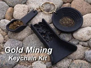 Mini Gold Mining Keychains (Pan, Sluice, Shovel)