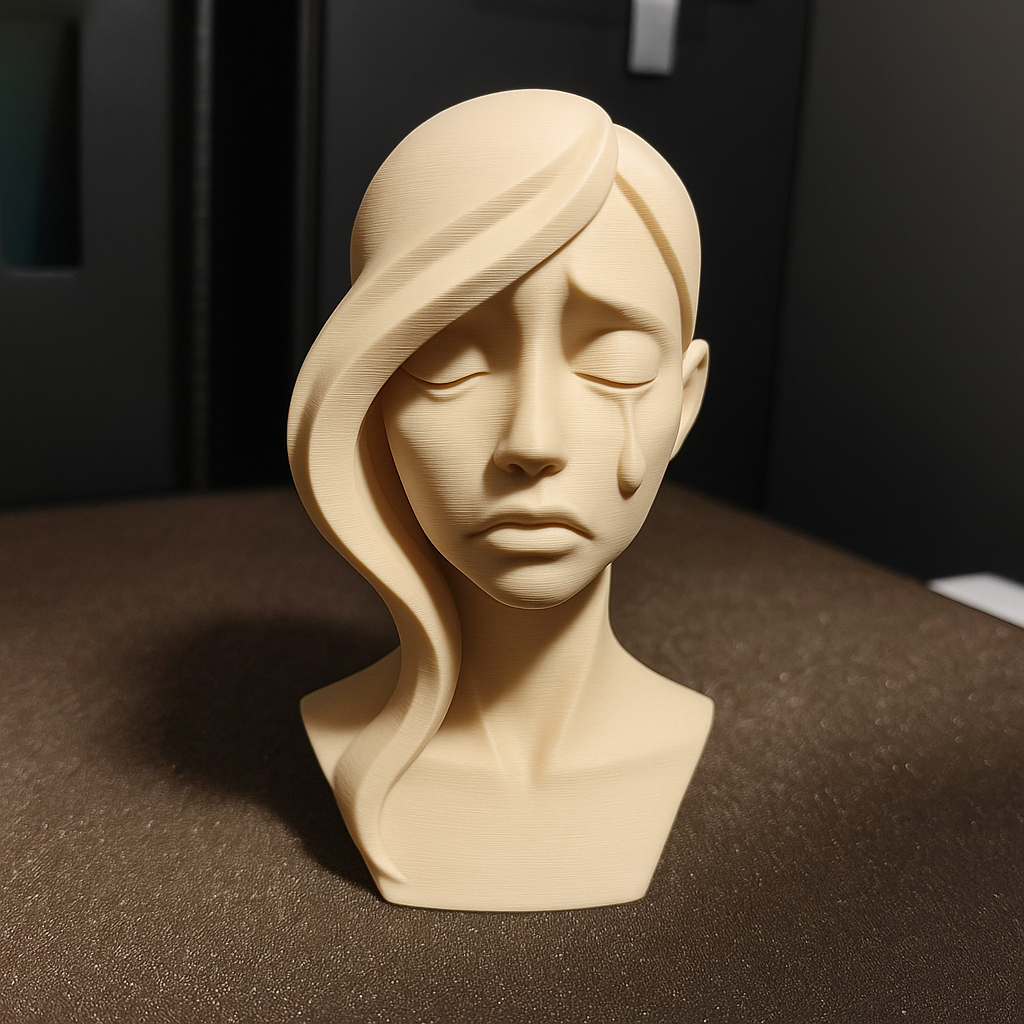 Crying Woman - Emotional Abstract Art