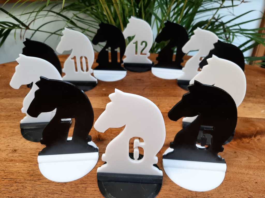 Miniatura 4 do modelo 3D chess table numbers