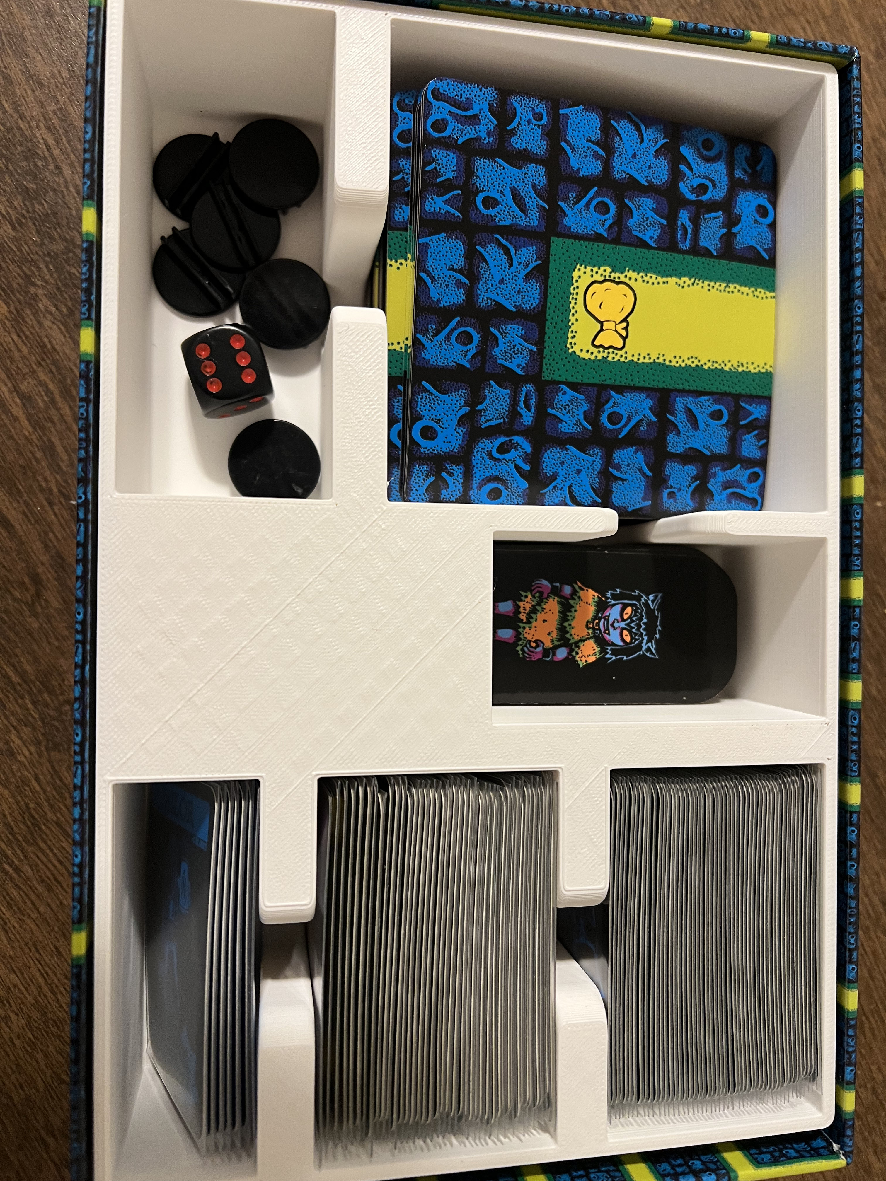 Dungeon Breakout board/card game box insert