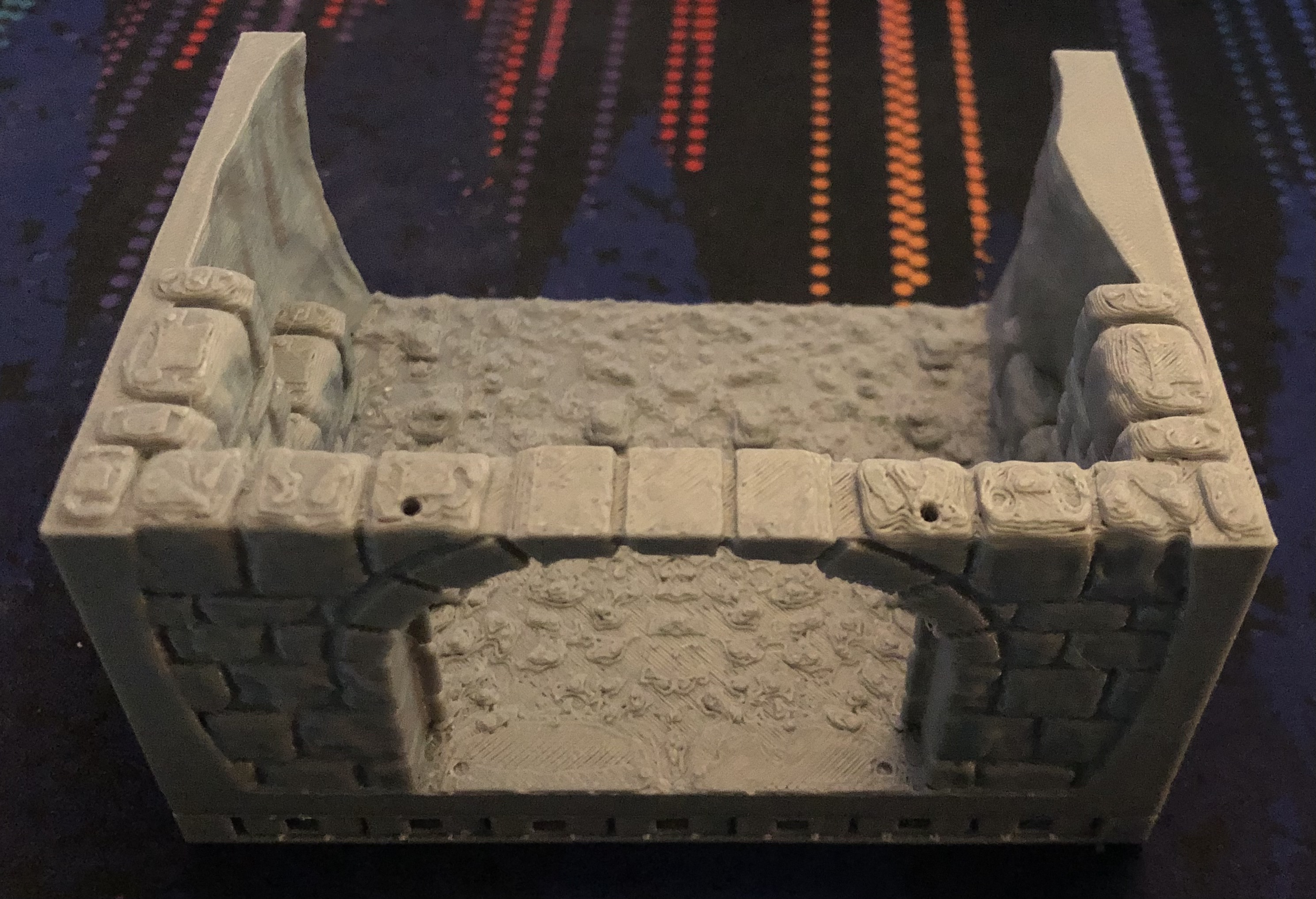 OpenForge Stony Cave to Dungeon Stone Gate Transition Tile with and without Triplex Base + Version with Side Clips