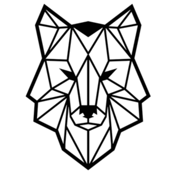 Origami Wolf Wall Art