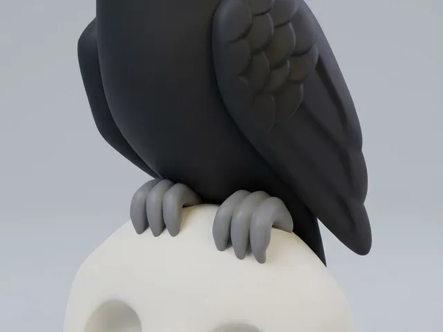 skull and crow