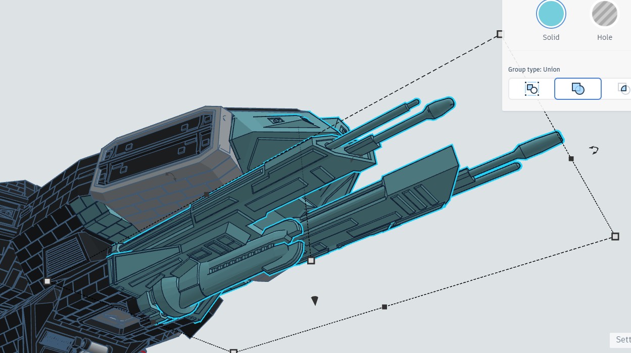 Tachi railgun with antenna 3D model