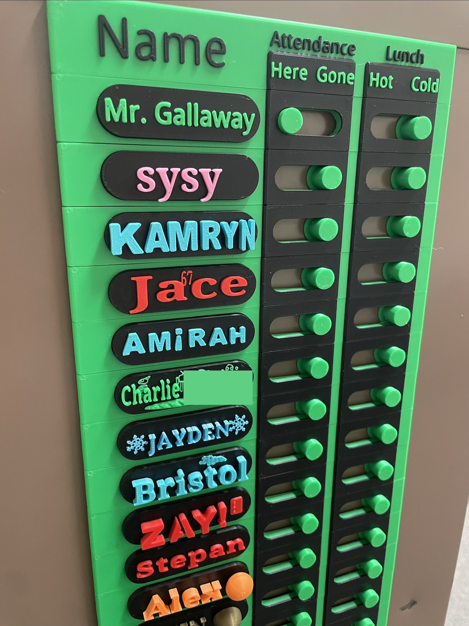 Class Attendance and Lunch Tracker