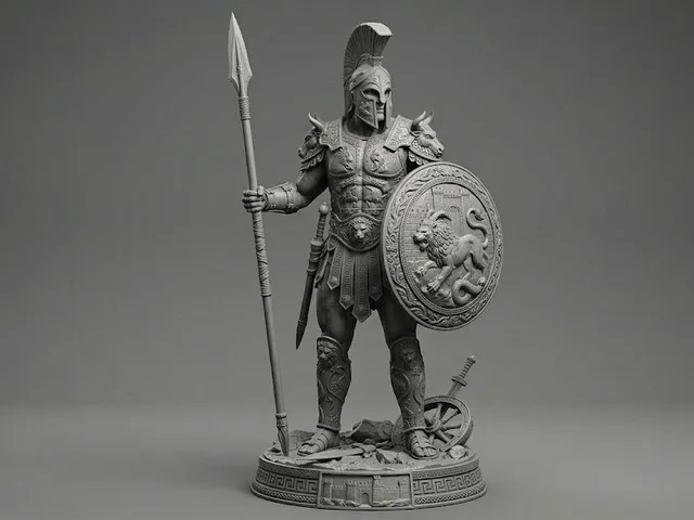 ORNATE GREEK SPEAR SOLDIER