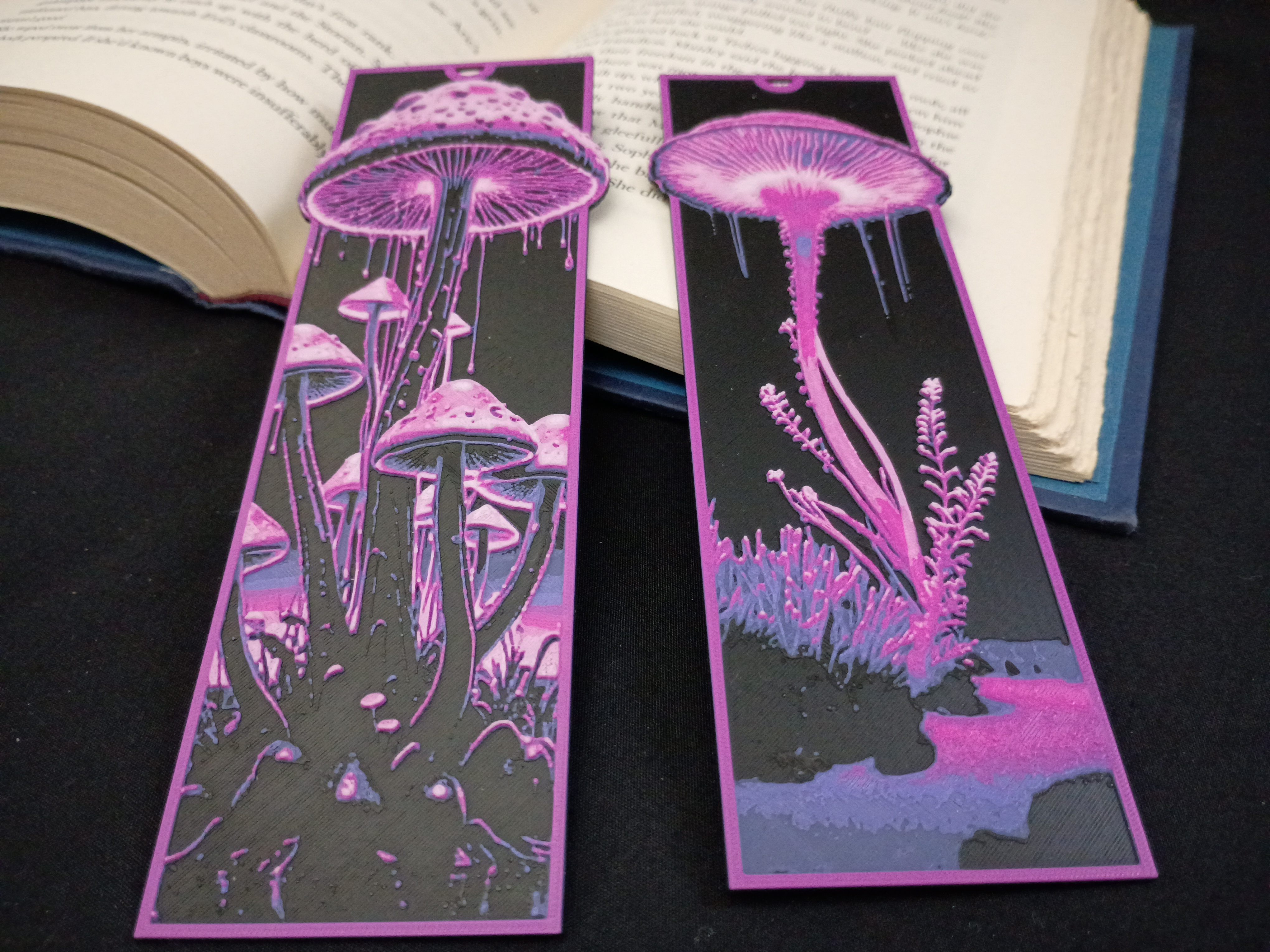 Iridescent Mushrooms Bookmark Set