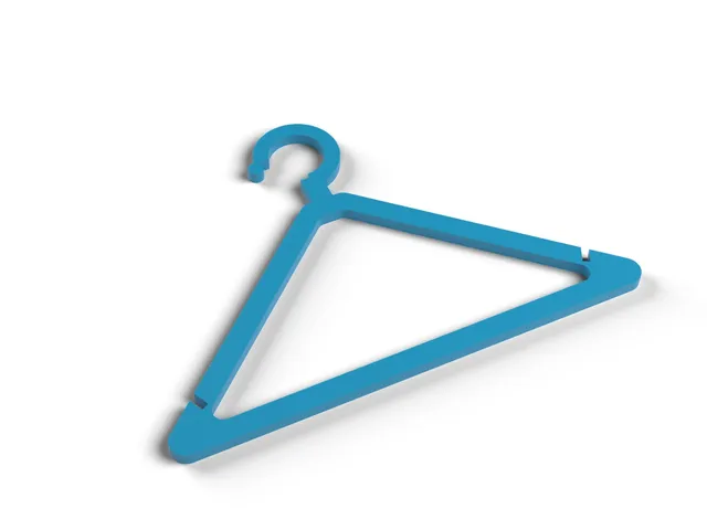 Kids' Clothes Hanger - Baby, Toddler and Doll Clothes Hanger with Name, No Supports (OpenSCAD)